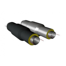 Сильфонный компенсатор односекционный ППУ ПЭ тип 1 1,6 МПа 09Г2С AISI 321 32х3,5х25 мм ГОСТ 8732-78